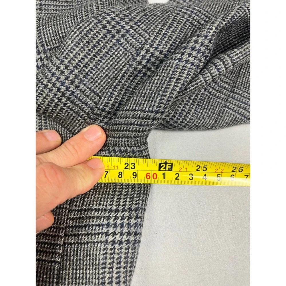Pronto Uomo Mens 44 Long Glen Check 100% LambsWool Blazer Suit Jacket 2‎ Button